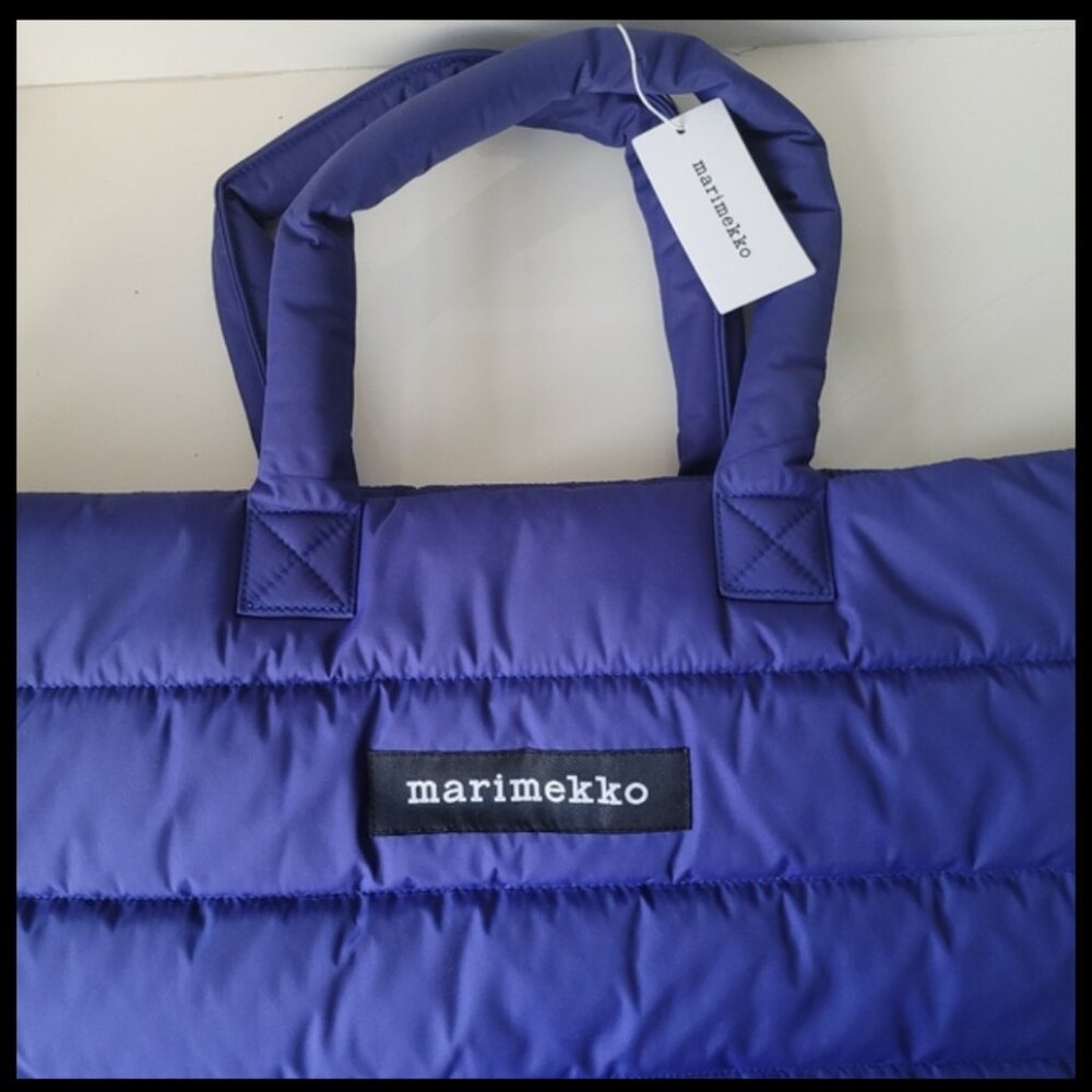 MARIMEKKO ISO Milla.Blue Puffer Tote Bag - Picture 7 of 11